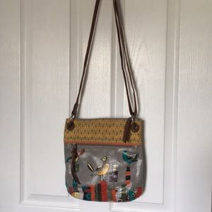 Fossil Keyper Bird Coated Canvas Crossbody Bag